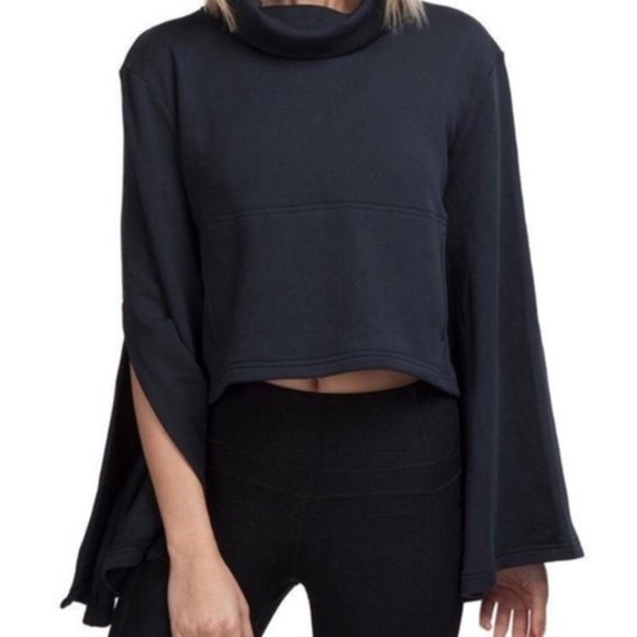 Free People Movement Salvation  Split Bell Sleeve Sweatshirt - Picture 4 of 15